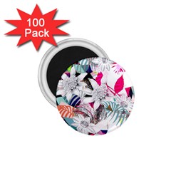 Flower Graphic Pattern Floral 1 75  Magnets (100 Pack) 