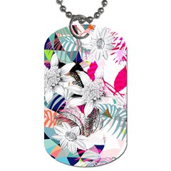 Flower Graphic Pattern Floral Dog Tag (one Side) by Mariart