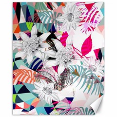 Flower Graphic Pattern Floral Canvas 11  X 14  