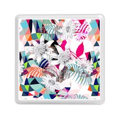 Flower Graphic Pattern Floral Memory Card Reader (square) 