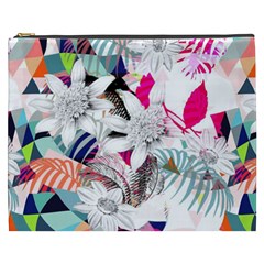 Flower Graphic Pattern Floral Cosmetic Bag (xxxl)  by Mariart