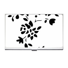 Flower Rose Black Sexy Business Card Holders by Mariart