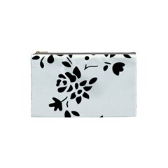 Flower Rose Black Sexy Cosmetic Bag (small) 