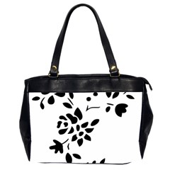 Flower Rose Black Sexy Office Handbags (2 Sides) 