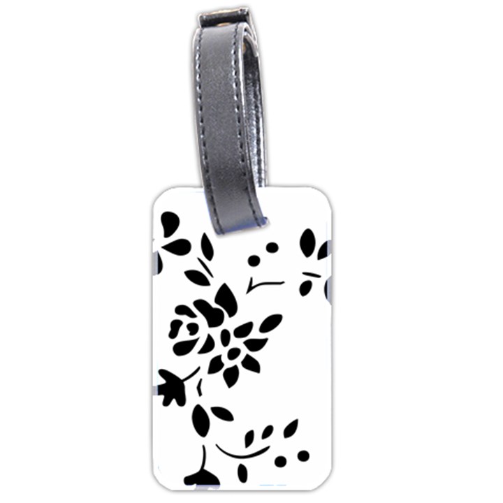 Flower Rose Black Sexy Luggage Tags (Two Sides)