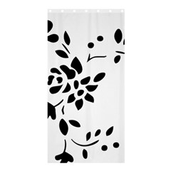 Flower Rose Black Sexy Shower Curtain 36  X 72  (stall) 