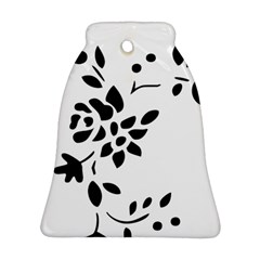 Flower Rose Black Sexy Ornament (bell) by Mariart