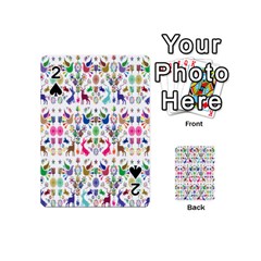 Birds Fish Flowers Floral Star Blue White Sexy Animals Beauty Rainbow Pink Purple Blue Green Orange Playing Cards 54 (mini)  by Mariart