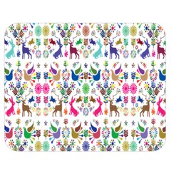 Birds Fish Flowers Floral Star Blue White Sexy Animals Beauty Rainbow Pink Purple Blue Green Orange Double Sided Flano Blanket (medium)  by Mariart