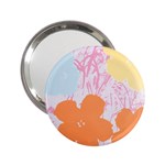 Flower Sunflower Floral Pink Orange Beauty Blue Yellow 2.25  Handbag Mirrors Front