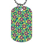 Discrete State Turing Pattern Polka Dots Green Purple Yellow Rainbow Sexy Beauty Dog Tag (One Side) Front