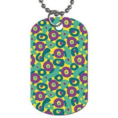 Discrete State Turing Pattern Polka Dots Green Purple Yellow Rainbow Sexy Beauty Dog Tag (two Sides) by Mariart