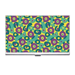 Discrete State Turing Pattern Polka Dots Green Purple Yellow Rainbow Sexy Beauty Business Card Holders by Mariart