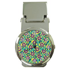Discrete State Turing Pattern Polka Dots Green Purple Yellow Rainbow Sexy Beauty Money Clip Watches by Mariart