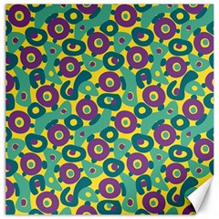 Discrete State Turing Pattern Polka Dots Green Purple Yellow Rainbow Sexy Beauty Canvas 12  X 12  