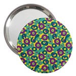 Discrete State Turing Pattern Polka Dots Green Purple Yellow Rainbow Sexy Beauty 3  Handbag Mirrors Front