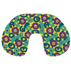 Discrete State Turing Pattern Polka Dots Green Purple Yellow Rainbow Sexy Beauty Travel Neck Pillows by Mariart