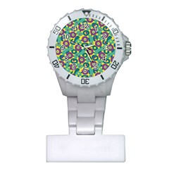 Discrete State Turing Pattern Polka Dots Green Purple Yellow Rainbow Sexy Beauty Plastic Nurses Watch by Mariart