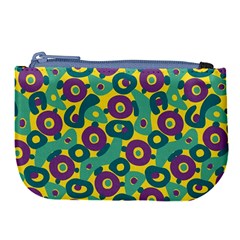 Discrete State Turing Pattern Polka Dots Green Purple Yellow Rainbow Sexy Beauty Large Coin Purse by Mariart