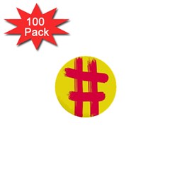 Fun Ain t Gone Fence Sign Red Yellow Flag 1  Mini Buttons (100 Pack) 