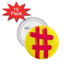 Fun Ain t Gone Fence Sign Red Yellow Flag 1 75  Buttons (10 Pack)