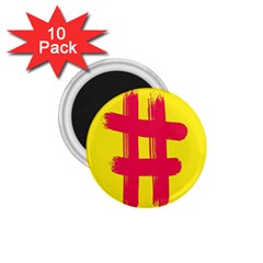 Fun Ain t Gone Fence Sign Red Yellow Flag 1 75  Magnets (10 Pack)  by Mariart