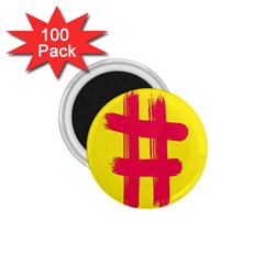 Fun Ain t Gone Fence Sign Red Yellow Flag 1 75  Magnets (100 Pack) 