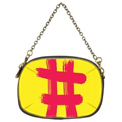 Fun Ain t Gone Fence Sign Red Yellow Flag Chain Purses (two Sides)  by Mariart