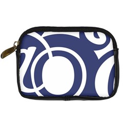 Garamond Blue White Wave Chevron Digital Camera Cases by Mariart