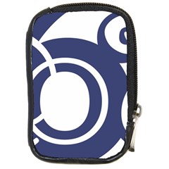 Garamond Blue White Wave Chevron Compact Camera Cases by Mariart