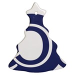 Garamond Blue White Wave Chevron Ornament (Christmas Tree)  Front