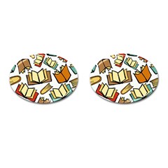 Friends Library Lobby Book Sale Cufflinks (oval) by Mariart