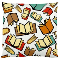 Friends Library Lobby Book Sale Large Cushion Case (one Side) by Mariart