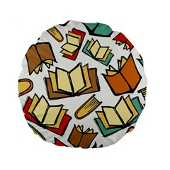 Friends Library Lobby Book Sale Standard 15  Premium Round Cushions by Mariart