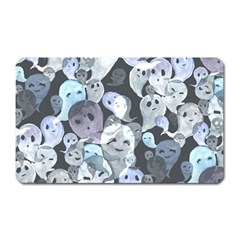 Ghosts Blue Sinister Helloween Face Mask Magnet (rectangular) by Mariart