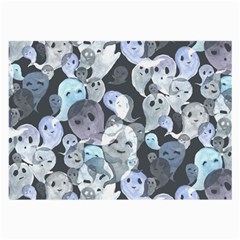 Ghosts Blue Sinister Helloween Face Mask Large Glasses Cloth by Mariart