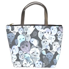 Ghosts Blue Sinister Helloween Face Mask Bucket Bags by Mariart