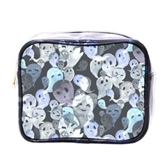 Ghosts Blue Sinister Helloween Face Mask Mini Toiletries Bags by Mariart