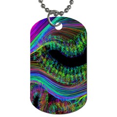 Aurora Wave Colorful Space Line Light Neon Visual Cortex Plate Dog Tag (one Side)