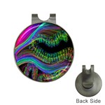 Aurora Wave Colorful Space Line Light Neon Visual Cortex Plate Hat Clips with Golf Markers Front