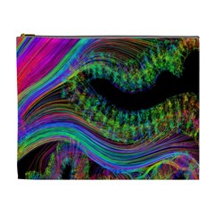Aurora Wave Colorful Space Line Light Neon Visual Cortex Plate Cosmetic Bag (xl) by Mariart