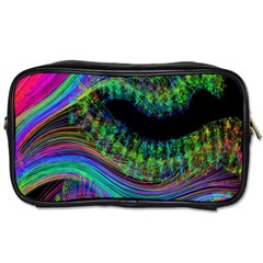 Aurora Wave Colorful Space Line Light Neon Visual Cortex Plate Toiletries Bags 2-side by Mariart