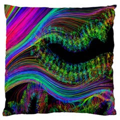Aurora Wave Colorful Space Line Light Neon Visual Cortex Plate Standard Flano Cushion Case (two Sides)