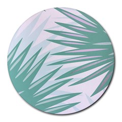 Graciela Detail Petticoat Palm Pink Green Gray Round Mousepads