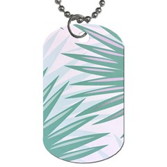 Graciela Detail Petticoat Palm Pink Green Gray Dog Tag (one Side) by Mariart