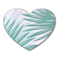 Graciela Detail Petticoat Palm Pink Green Gray Heart Mousepads by Mariart