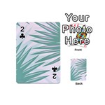 Graciela Detail Petticoat Palm Pink Green Gray Playing Cards 54 (Mini)  Front - Club2