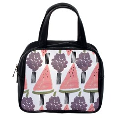 Grapes Watermelon Fruit Patterns Bouffants Broken Hearts Classic Handbags (One Side)