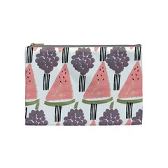 Grapes Watermelon Fruit Patterns Bouffants Broken Hearts Cosmetic Bag (Medium) 