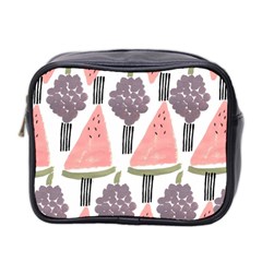 Grapes Watermelon Fruit Patterns Bouffants Broken Hearts Mini Toiletries Bag 2-Side